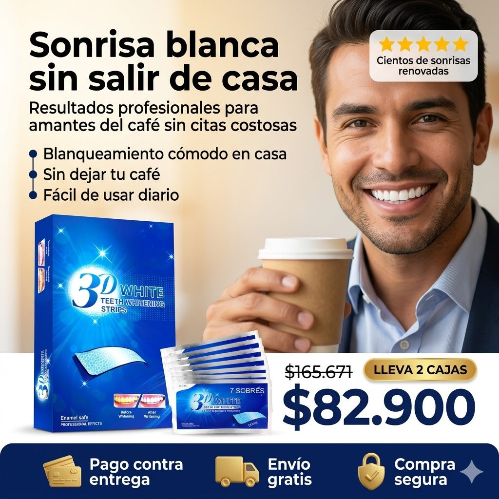 3D WHITE BLANQUEADOR DENTAL- 🚨 POCAS UNIDADES DISPONIBLES 🚨
